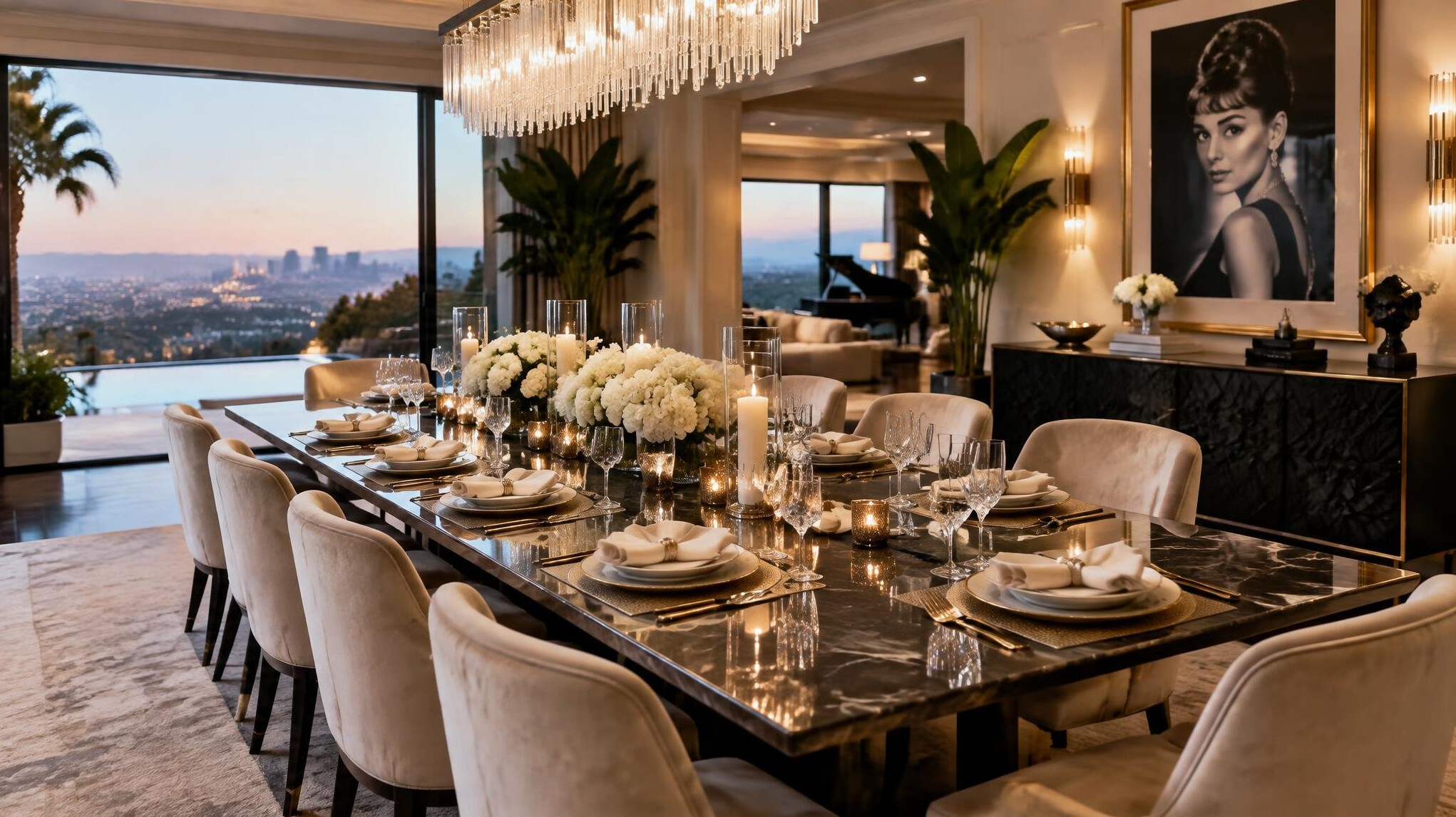 elegant dining room setup