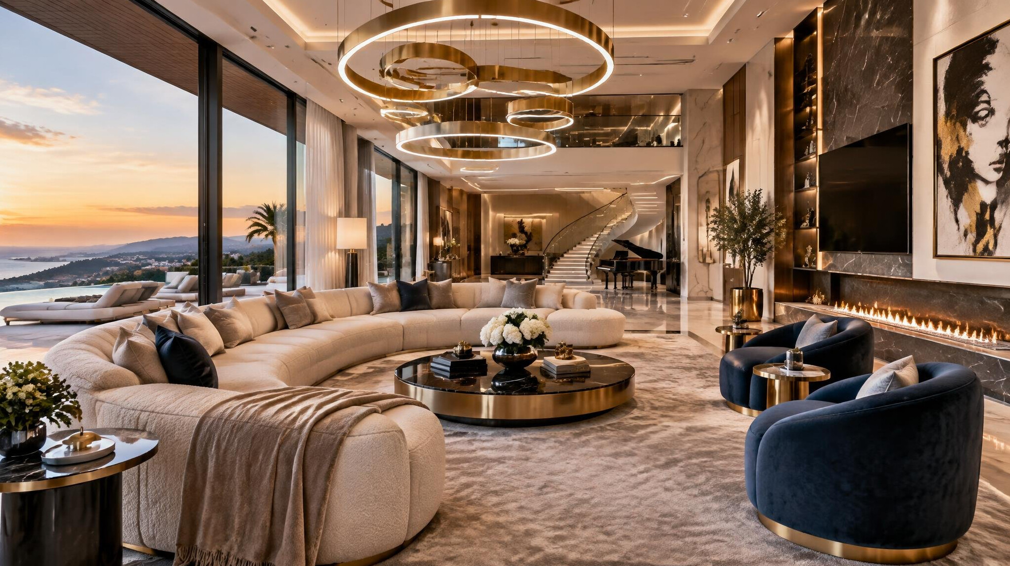 luxury villa living room