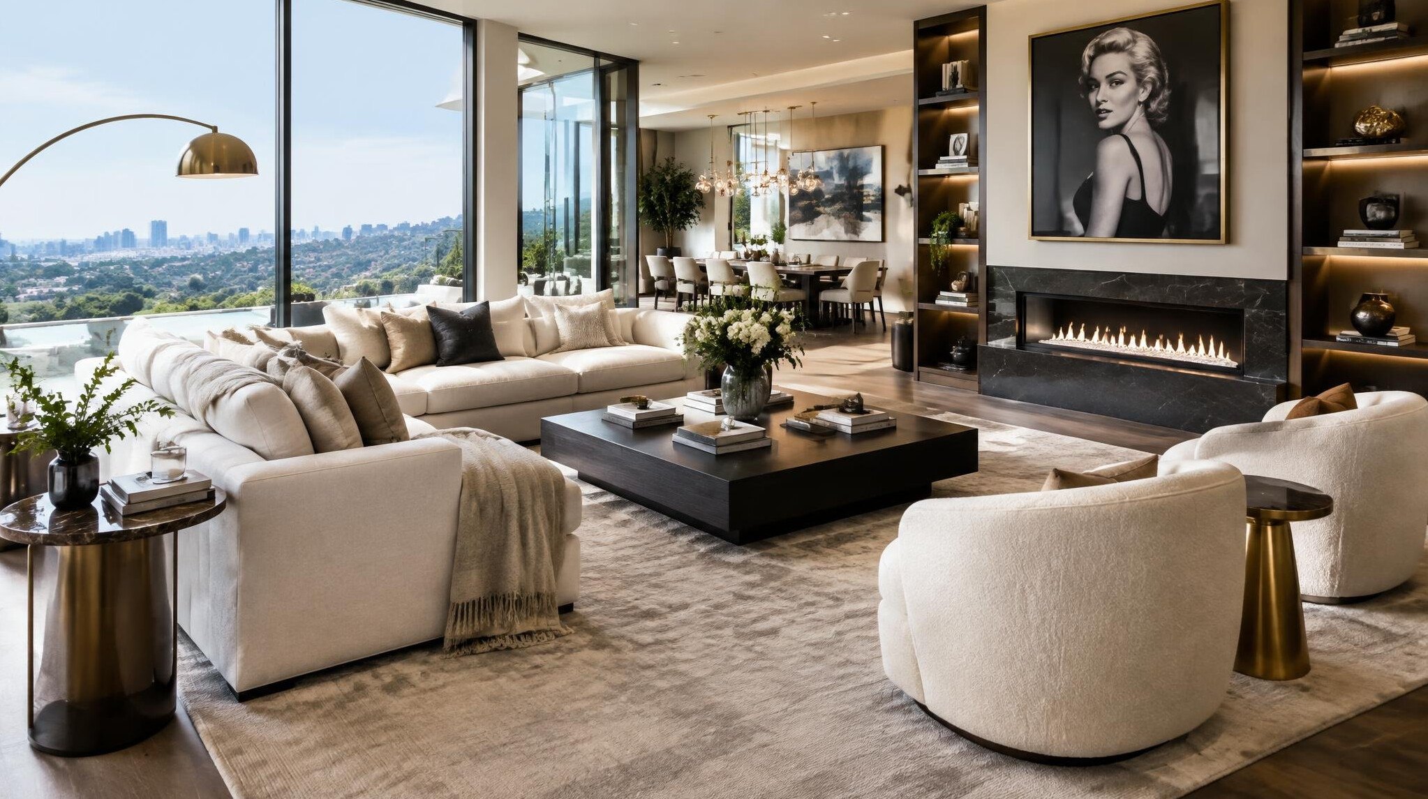 celebrity home living room