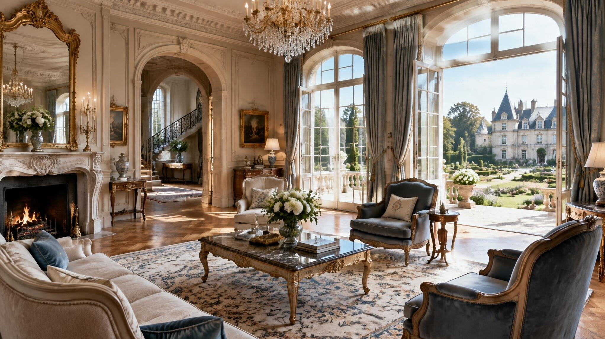 french chateau interior